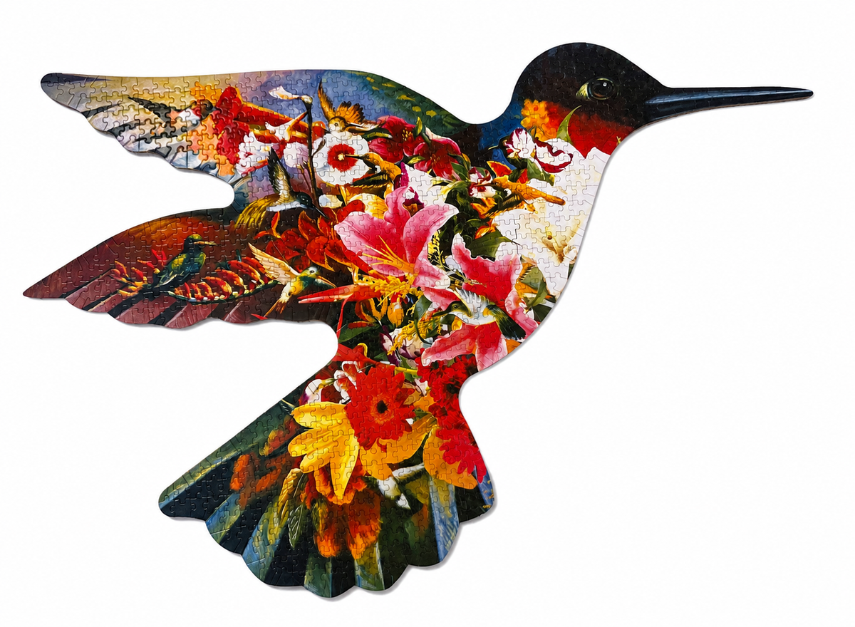 Avilo Bird Shape Jigsaw Puzzle, 750 Pieces – Recycled Cardboard Challenge Puzzle