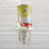 LED Floral Ceramic Night Light – Plug-In Decorative Nightlight for Bedrooms, Hallways and Bathrooms