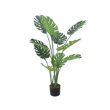 Luxury Artificial Monstera Plant, 120cm (4ft) in Black Pot – Realistic Indoor Greenery with Adjustable Stems