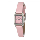 Henley Ladies Petite Rectangular Watch – Pink Leather Strap