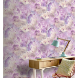 Arthouse Galaxy Unicorn Vinyl Wallpaper with Soft Glitter – Paste the Paper Kids Room Covering, Blush Multi