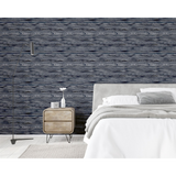 Arthouse Sahara Heavyweight Vinyl Wallpaper with Metallic and Glitter Effect – High Traffic Areas, Denim Blue