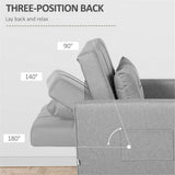 Grey Chair Bed side pocket detail