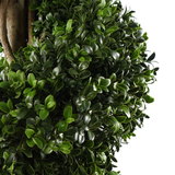 Leaf Design 120cm Artificial Spiral Buxus Tree, UV Resistant – Outdoor Topiary in Pot for Garden & Patio