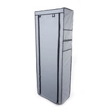 Space-Saving Fabric Shoe Rack, 10 Layers with 9 Compartments, 58 x 29 x 160cm, Grey