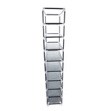 Space-Saving Fabric Shoe Rack, 10 Layers with 9 Compartments, 58 x 29 x 160cm, Grey