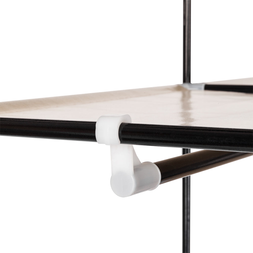 Portable Clothes Closet Wardrobe with 9 Shelves & Double Hanging Rod, 69" Fabric Organiser – Beige