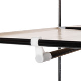 Portable Clothes Closet Wardrobe with 9 Shelves & Double Hanging Rod, 69" Fabric Organiser – Beige