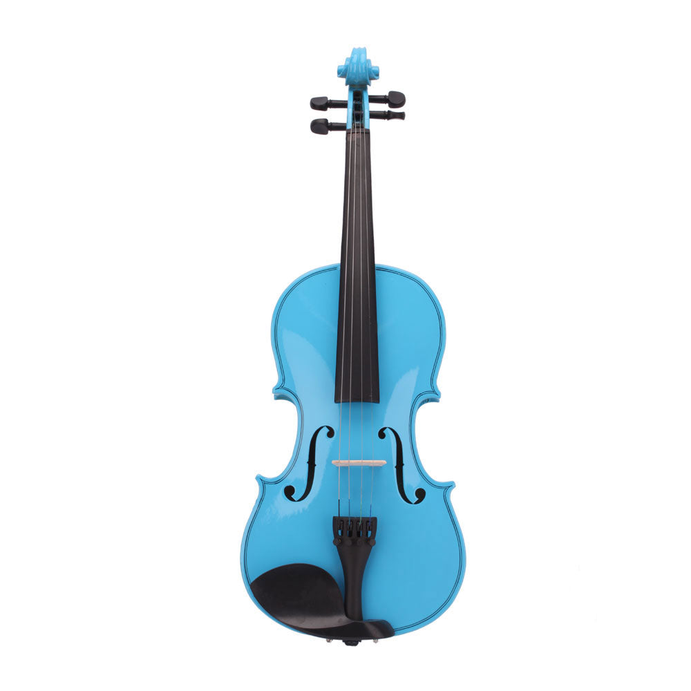 4/4 Full Size Acoustic Violin Set with Case, Bow & Rosin – Beginner & Student Violin, Sky Blue