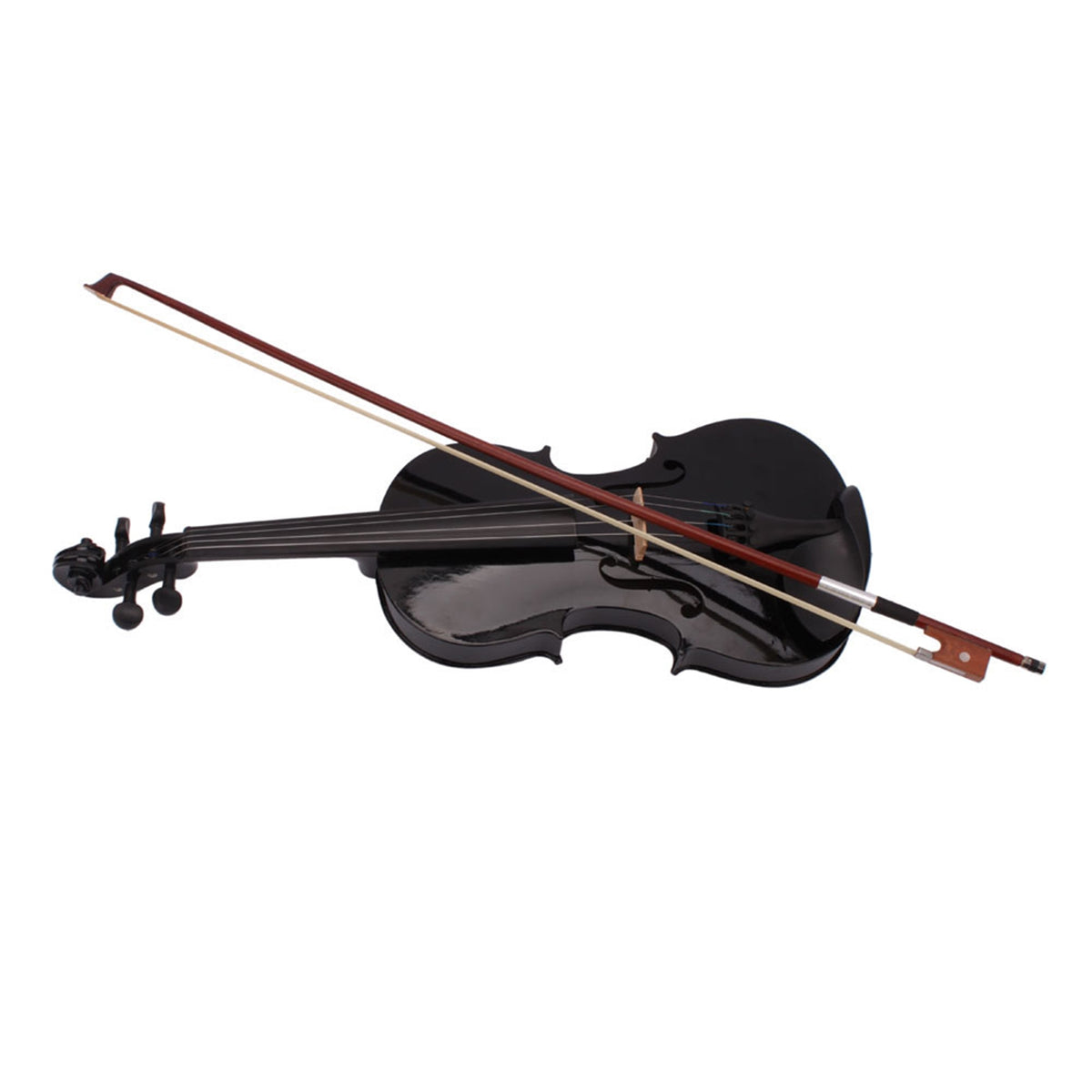 4/4 Full Size Acoustic Violin Set with Case, Bow & Rosin – Beginner Violin Outfit for Adults, Black