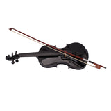 4/4 Full Size Acoustic Violin Set with Case, Bow & Rosin – Beginner Violin Outfit for Adults, Black