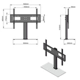 LEADZM TSD800 Wall Mount TV Bracket with Column for 32–55" TVs – 40kg Capacity, VESA 400 x 600, Black