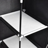Portable Clothes Closet Wardrobe with 8 Shelves & Hanging Rod, 71" Fabric Storage Organiser – Grey