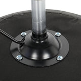 Round Rotating Bar Stool with Five Casters, PU Leather Seat & Chrome-Plated Base – 360° Swivel, Black