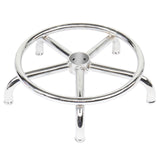 Round Rotating Bar Stool with Five Casters, PU Leather Seat & Chrome-Plated Base – 360° Swivel, Black