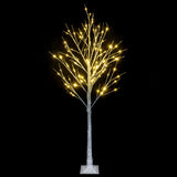 6ft Pre-Lit Snowflake Christmas Tree with 96 LED Lights – Reusable Festive Decoration, Easy to Assemble and Store