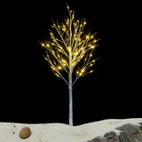 6ft Pre-Lit Snowflake Christmas Tree with 96 LED Lights – Reusable Festive Decoration, Easy to Assemble and Store