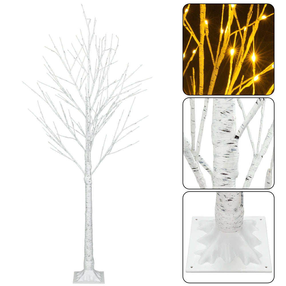 6ft Pre-Lit Snowflake Christmas Tree with 96 LED Lights – Reusable Festive Decoration, Easy to Assemble and Store