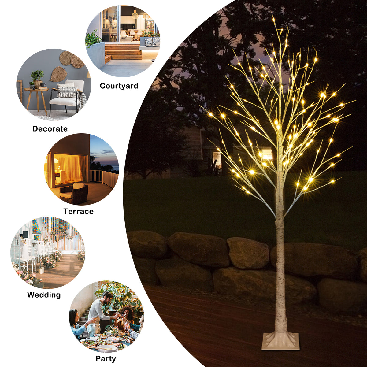 6ft Pre-Lit Snowflake Christmas Tree with 96 LED Lights – Reusable Festive Decoration, Easy to Assemble and Store