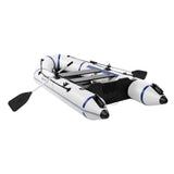 10ft Inflatable Dinghy Boat with Hard Deck & Paddle Locks, 330kg Capacity – PVC Fishing Boat, Grey & White