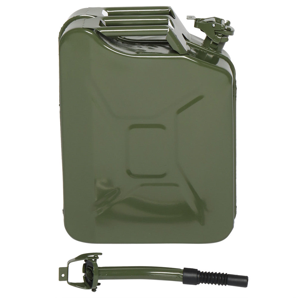 20L Portable Fuel Storage Can with Spout – American-Style Petrol & Diesel Jerry Can, Army Green