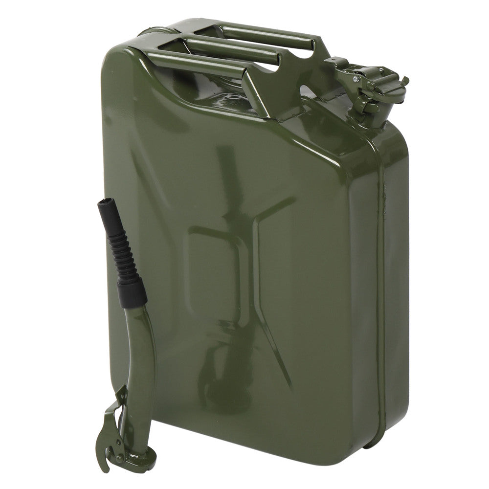 20L Portable Fuel Storage Can with Spout – American-Style Petrol & Diesel Jerry Can, Army Green