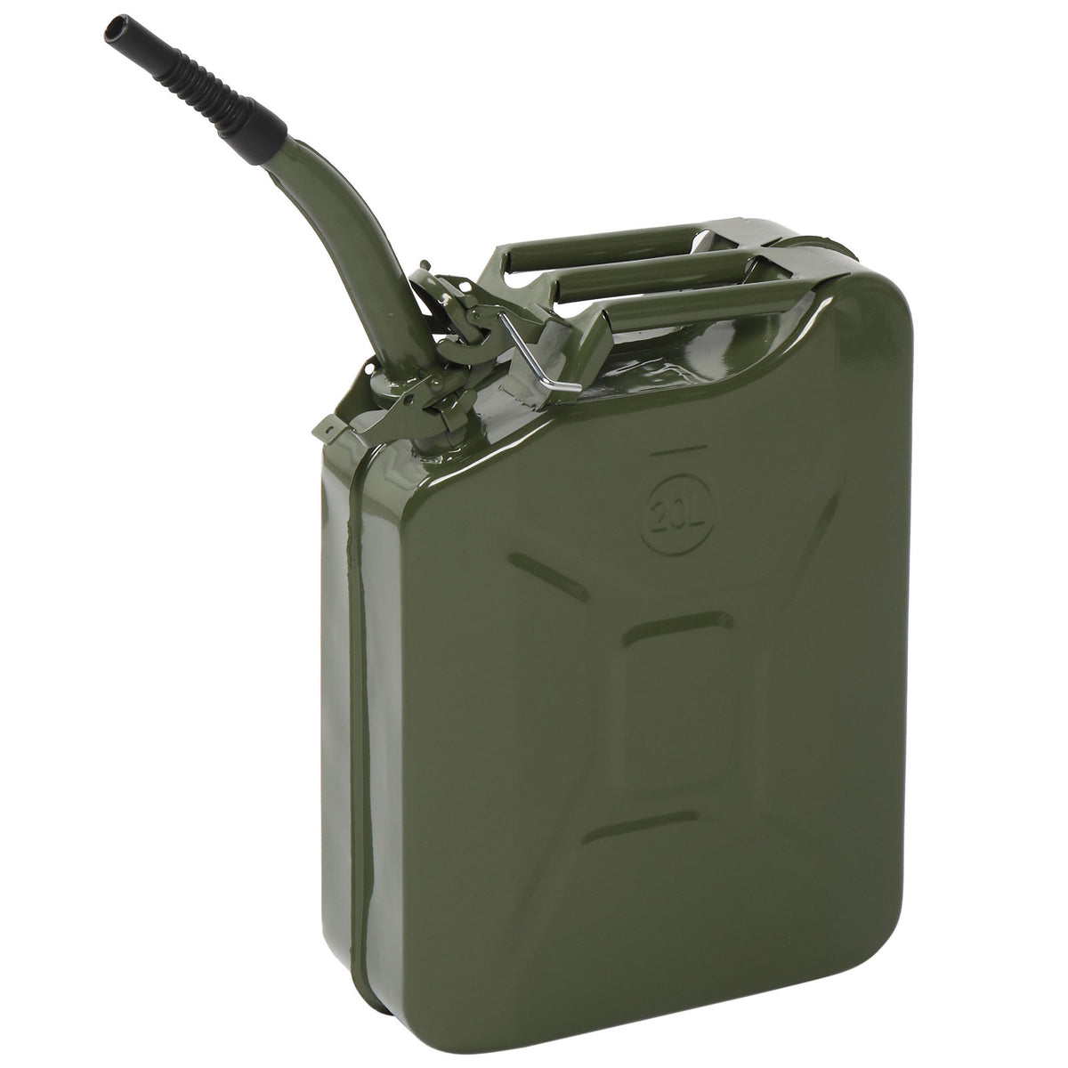 20L Portable Fuel Storage Can with Spout – American-Style Petrol & Diesel Jerry Can, Army Green