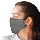 Termin8 Triple-Layer Cotton Face Mask with Filter Pocket – Adults, Grey, Washable