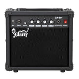 Glarry 20W Electric Guitar Amplifier with 6.5-Inch Speaker, Headphone & AUX Jacks – Practice Amp, Black
