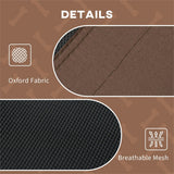 Elevated Dog Cot Bed with Canopy for XXL Dogs – Breathable Fabric, Steel Frame and Travel Bag, Coffee