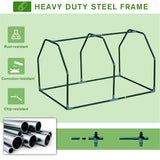 Outsunny Mini Walk-in Greenhouse with Steel Frame & PE Mesh Cover – Compact Portable Plant Shelter, White