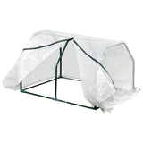 Outsunny Mini Walk-in Greenhouse with Steel Frame & PE Mesh Cover – Compact Portable Plant Shelter, White