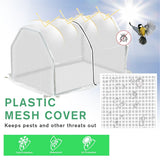 Outsunny Mini Walk-in Greenhouse with Steel Frame & PE Mesh Cover – Compact Portable Plant Shelter, White