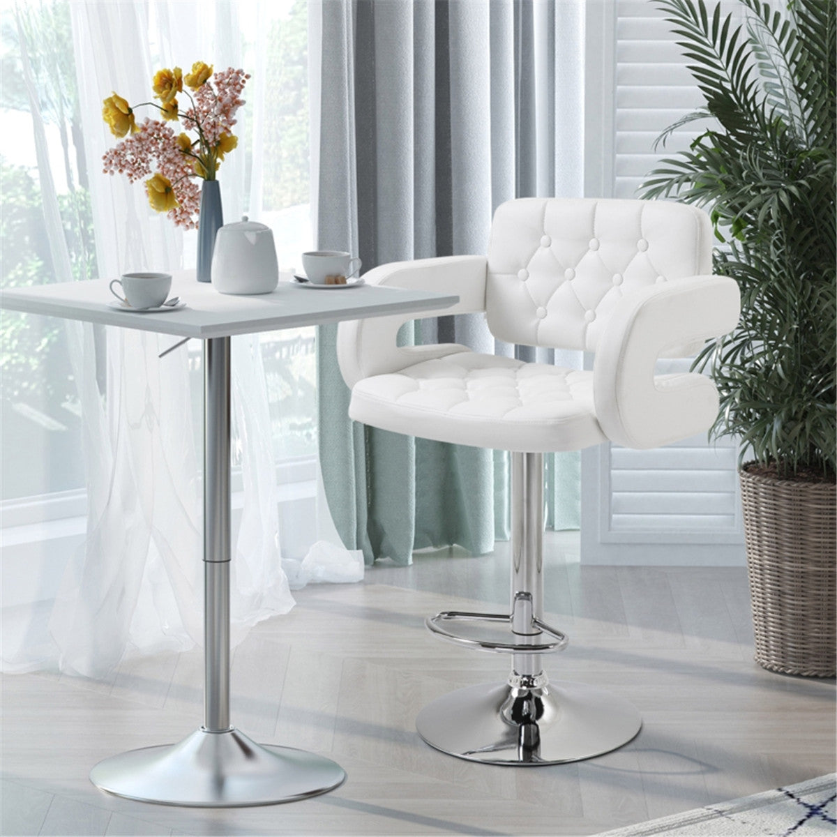Adjustable swivel bar stool
