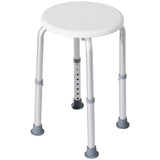 HOMCOM Bath Chair with Height Adjustable Legs and Suction Feet, 136kg – Lightweight Shower Stool, Cream White