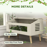 Reptile Vivarium with Glass Windows, Opening Top & 10 Air Vents – 140L Terrarium for Lizards & Snakes, Oak Tone
