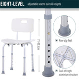 Bath & Shower Chair with Drainage Holes, Non-Slip Feet & Sturdy Frame – Bathroom Aid
