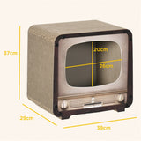 Cat Scratching House with Catnip – Vintage TV-Shaped Corrugated Cardboard Cat Scratcher and Cosy Den, Brown