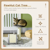 Compact Cat Tree with Sisal Scratching Posts & Hanging Toy Ball – Lightweight Cat Scratcher, Beige and Grey
