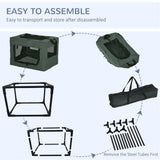 Portable Pet Carrier Bag with Removable Cushion, 3 Doors & Mesh Window – Miniature Dogs, Grey