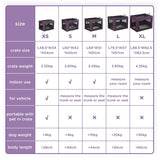 Foldable Pet Carrier Bag for Small & Medium Dogs with Removable Cushion & Three Doors – Purple and Black