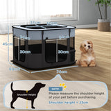 Foldable Pet Playpen with Mesh Windows, Doors & Ground Stakes – Indoor Outdoor Small Animal Pen