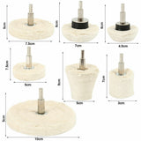 7-Piece Polishing Buffing Pad Set with 6mm Shank – Cotton Mop Wheels for Drill, Car, Wheel & Glass Polishing