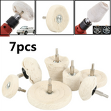 7-Piece Polishing Buffing Pad Set with 6mm Shank – Cotton Mop Wheels for Drill, Car, Wheel & Glass Polishing