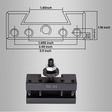 Quick Change Turning, Facing & Boring Lathe Tool Post Holder Set of 5 – Hardened Steel, Model 250-201