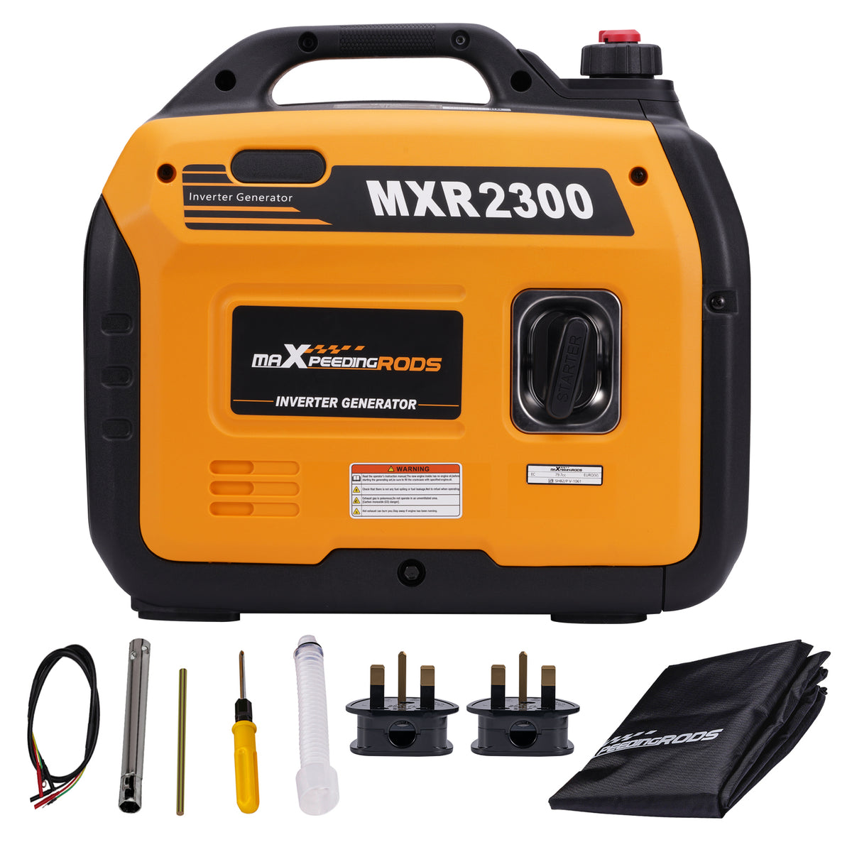 2.3KW Portable Petrol Inverter Generator, Quiet 4-Stroke Suitcase Design with Parallel Capability – Camping and RV