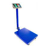 300kg LCD Digital Platform Scale with Unit Price Memory & Rechargeable Battery – Retail Weighing, Blue