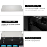 ACS-30 Digital Price Computing Scale 40kg/5g with Backlit LCD – Retail Scale, UK Plug, Silver & Black