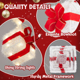3ft Lighted Christmas Gift Box Tower with 80 Warm White Lights – Indoor & Outdoor Festive Decoration