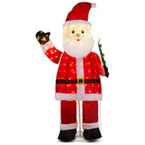 6FT Pre-Lit Pull-Up Waving Santa Christmas Decoration with 180 Warm White LEDs – Indoor & Outdoor Display